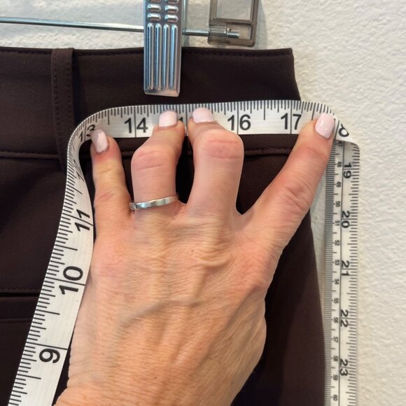 Loft Outlet High Rise Palazzo 10 Petite Wide Leg Trousers Brown Slacks Classic - Picture 15 of 15